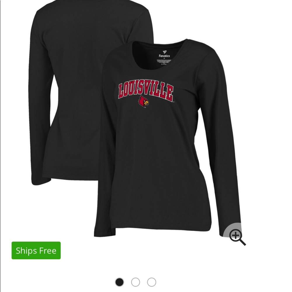 Black UofL long sleeve tee